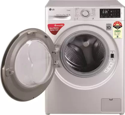 LG 7 kg With Steam Fully Automatic Front Load Washing Machine with In-built Heater Silver  (FHT1207ZNL)(OPEN BOX) LG 7 kg With Steam Fully Automatic Front Load Washing Machine with In-built Heater Silver  (FHT1207ZNL)(OPEN BOX)